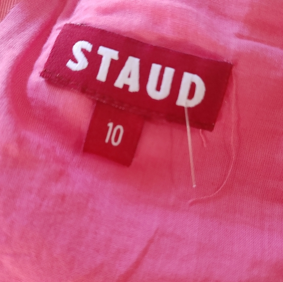 STAUD Elio Off-shoulder Dress in Cotton Poplin - Picture 8 of 11